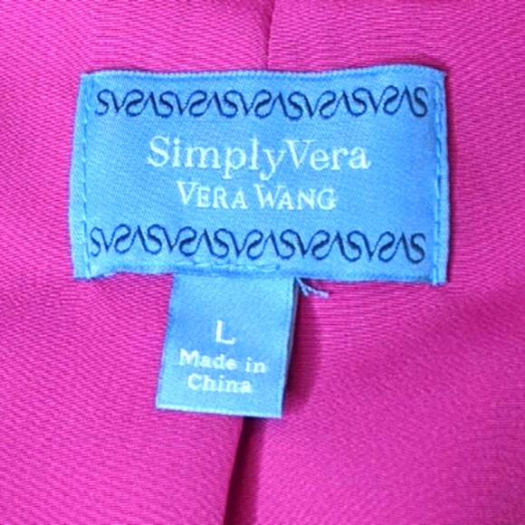 Simply Vera Wang Fuschia & Black Crystal Dress - Picture 7 of 9